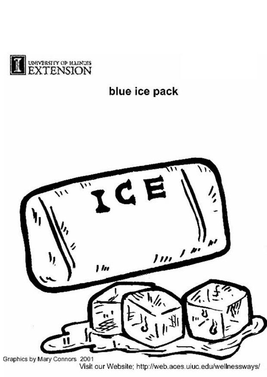 Página para colorir cubo de gelo 