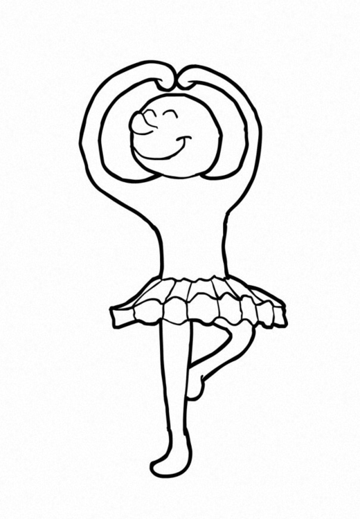 Página para colorir danÃ§a 