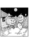 P�ginas para colorir dança do Jack O'Lantern 