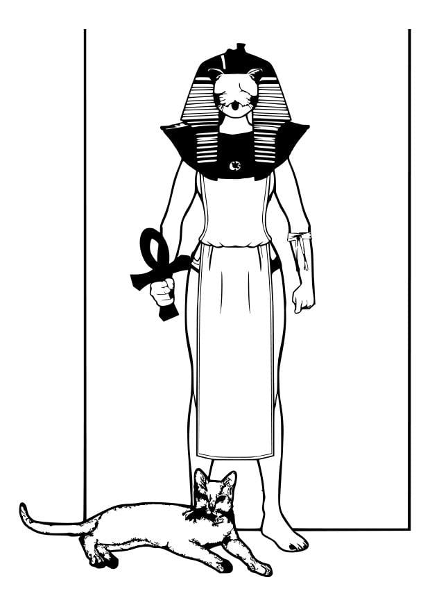 Página para colorir deus egipÃ­cio