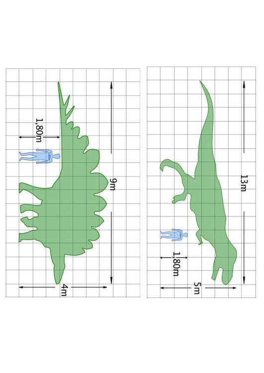 dimensÃµes dos dinosauros