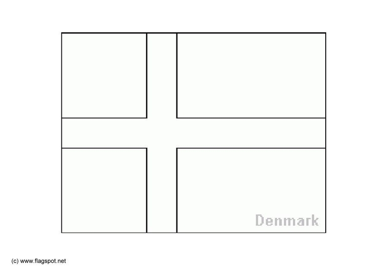 Página para colorir Dinamarca