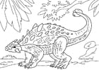 Página para colorir dinossauro - anquilossauro 