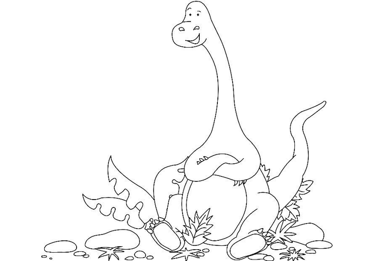 Página para colorir dinossauro