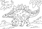 Página para colorir dinossauro - estegossauro