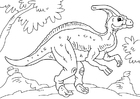 Página para colorir dinossauro - parassaurolofo 