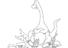 Página para colorir dinossauros 