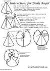 Página para colorir doily angel