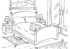 Página para colorir dormitÃ³rio