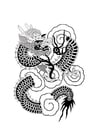 Página para colorir dragÃ£o chinÃªs 