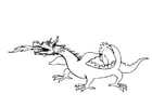 Desenho Para Colorir Dragão brinca com fogo - Imagens Grátis Para Imprimir  - img 31058