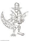 Desenho Para Colorir Dragão brinca com fogo - Imagens Grátis Para Imprimir  - img 31058