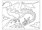 P�ginas para colorir dragão 