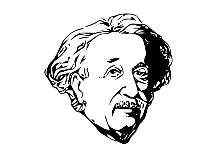 Página para colorir Einstein