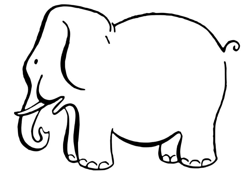 Página para colorir elefante