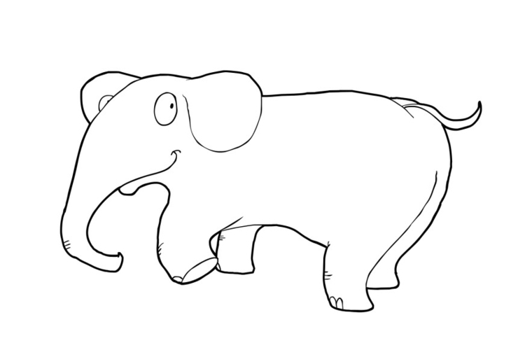 Página para colorir elefante