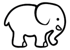 P�ginas para colorir elefante