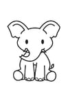 P�ginas para colorir elefante