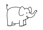 P�ginas para colorir elefante