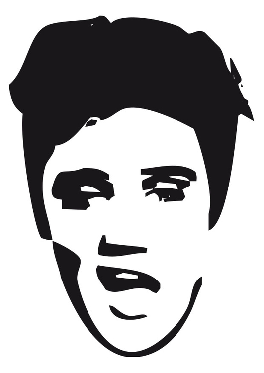 Página para colorir Elvis Presley