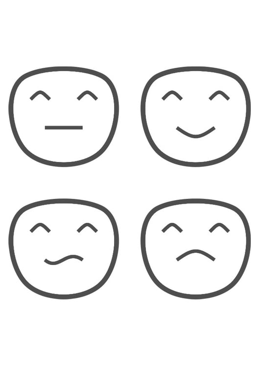 Página para colorir emoticons 