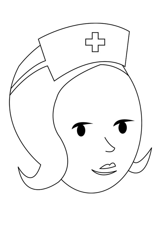 Página para colorir enfermeira