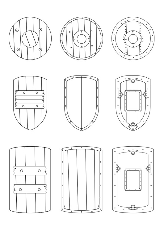 Página para colorir escudos