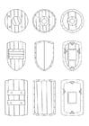 Página para colorir escudos