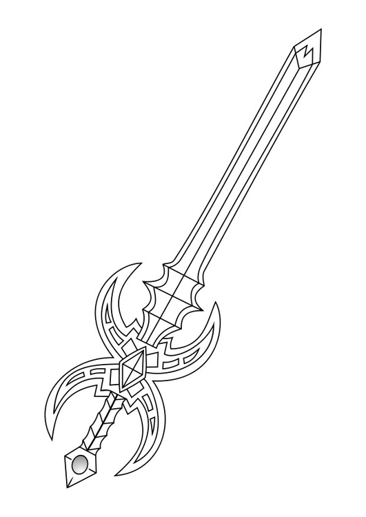Página para colorir espada