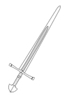 Página para colorir espada