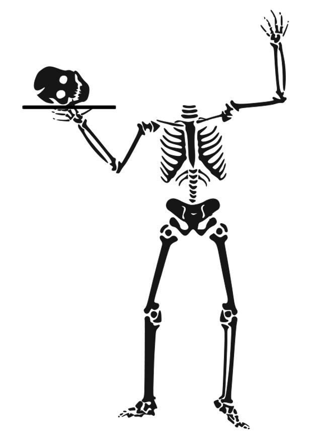 Página para colorir esqueleto