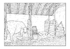 paginas-para-colorir estábulo