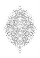 Página para colorir estrelas cintilando na noite