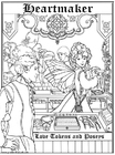 Página para colorir fabricante de corações