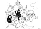 P�ginas para colorir família barbapapa