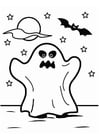 P�ginas para colorir fantasma de Halloween