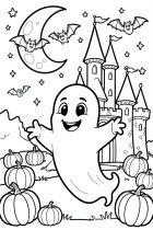 fantasma em frente ao castelo
