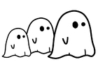 Página para colorir fantasmas