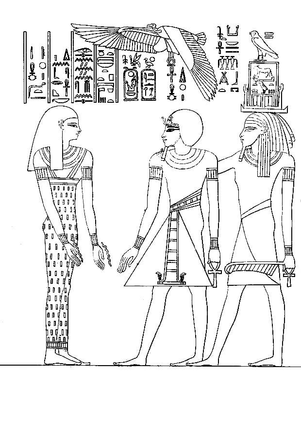 Página para colorir FaraÃ³ Amenophis III
