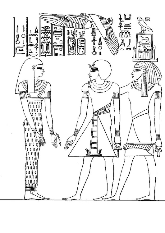 Página para colorir FaraÃ³ Amenophis III