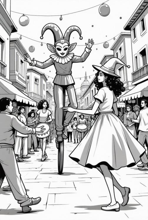Festa de carnaval na cidade