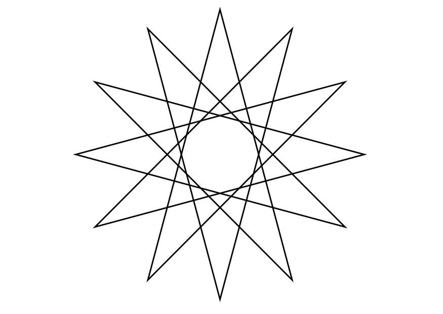 Página para colorir figura geomÃ©trica - estrela 