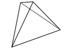 P�ginas para colorir figura geométrica - tetraedro