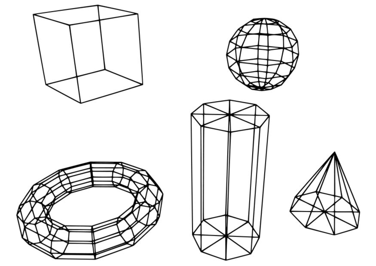 Página para colorir figuras geomÃ©tricas