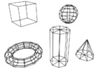 Página para colorir figuras geomÃ©tricas