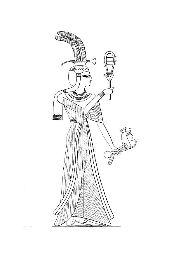 Página para colorir filha de Ramses II