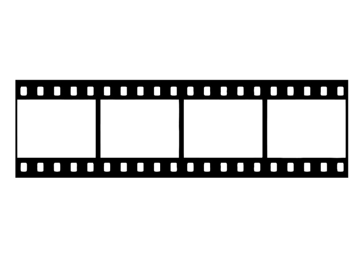 Página para colorir filme, negativo de filme