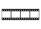 Página para colorir filme, negativo de filme