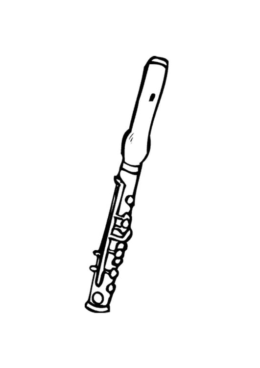 Página para colorir flautim 
