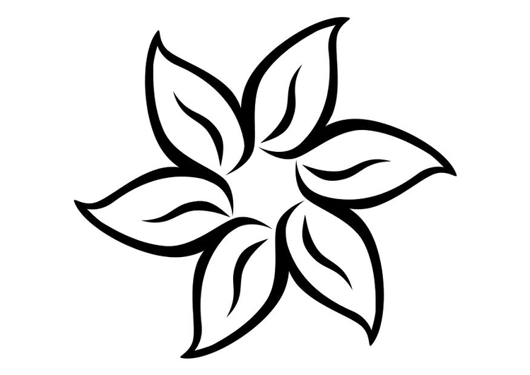 Página para colorir flor